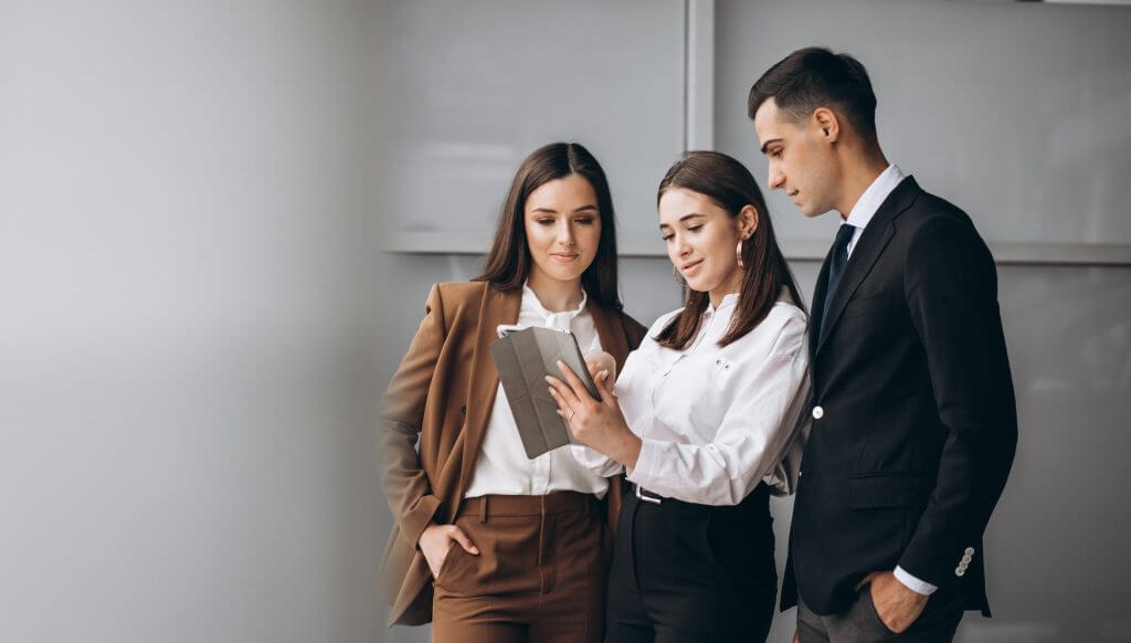 Bussiness people working in team in an office