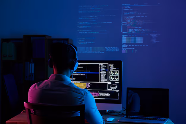 rear view programmer working all night long 1098 18697
