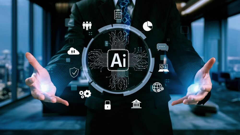 Human,Interact,With,Ai,Artificial,Intelligence,Brain,Processor,In,Concept