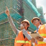 Working at construction site