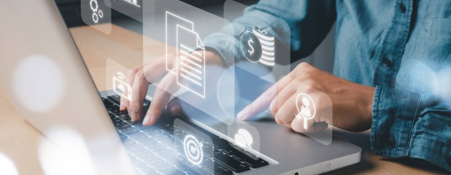 Enterprise,Resource,Planning,Erp,,Document,Management,Concept,With,Icons,On